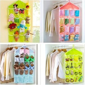 16 Pocket Closet Door Wall Hanging Storage Organizer Bag (Random Color)