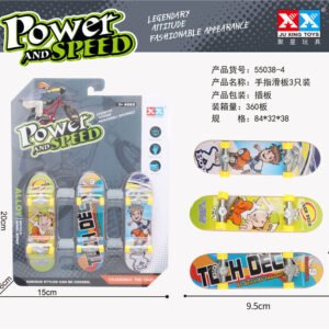 3pcs/pack Finger Skateboard With Alloy Bracket Graffiti Matte Surface