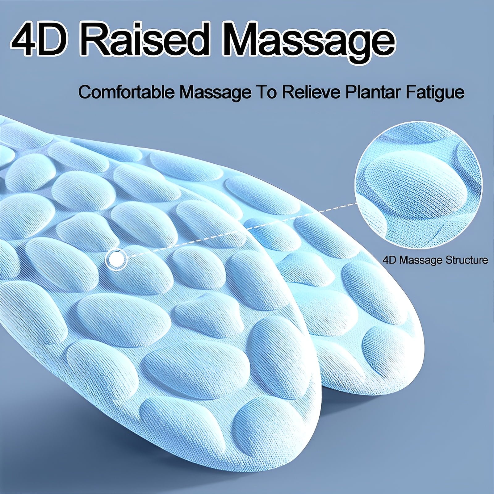 1Pair of Memory Foam Insoles For Pebbles Sole Breathable Cushion Sport Running Insoles For Feet Orthopedic Insoles | For Shoes Women Men Flat Feet Arch Support - Image 4