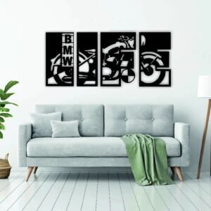 BMW Motorcycle Frame Wooden Wall Decoration.