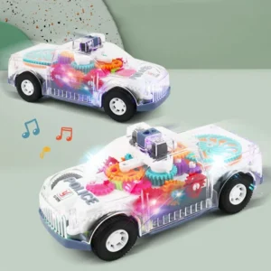 TRANSPARENT GEAR POLICE CAR with MUSIC