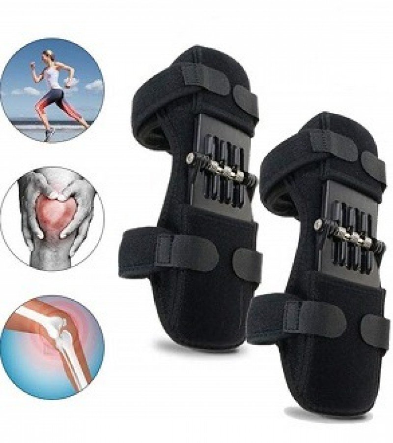 Join Support Knee Pad Breathable Non slip Power Lift Spring Force Knee Booster Tendon Brace Band Pair - Image 3