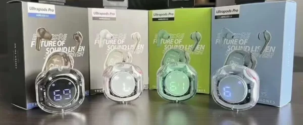 Air31 ultrapods max earbuds TWS Wireless 5.3 Earbuds With Digital Display (random color) - Image 9