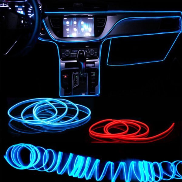 Cool Light EL Wire 3 Meter Dashboard & Interior Decoration (random color) - Image 7