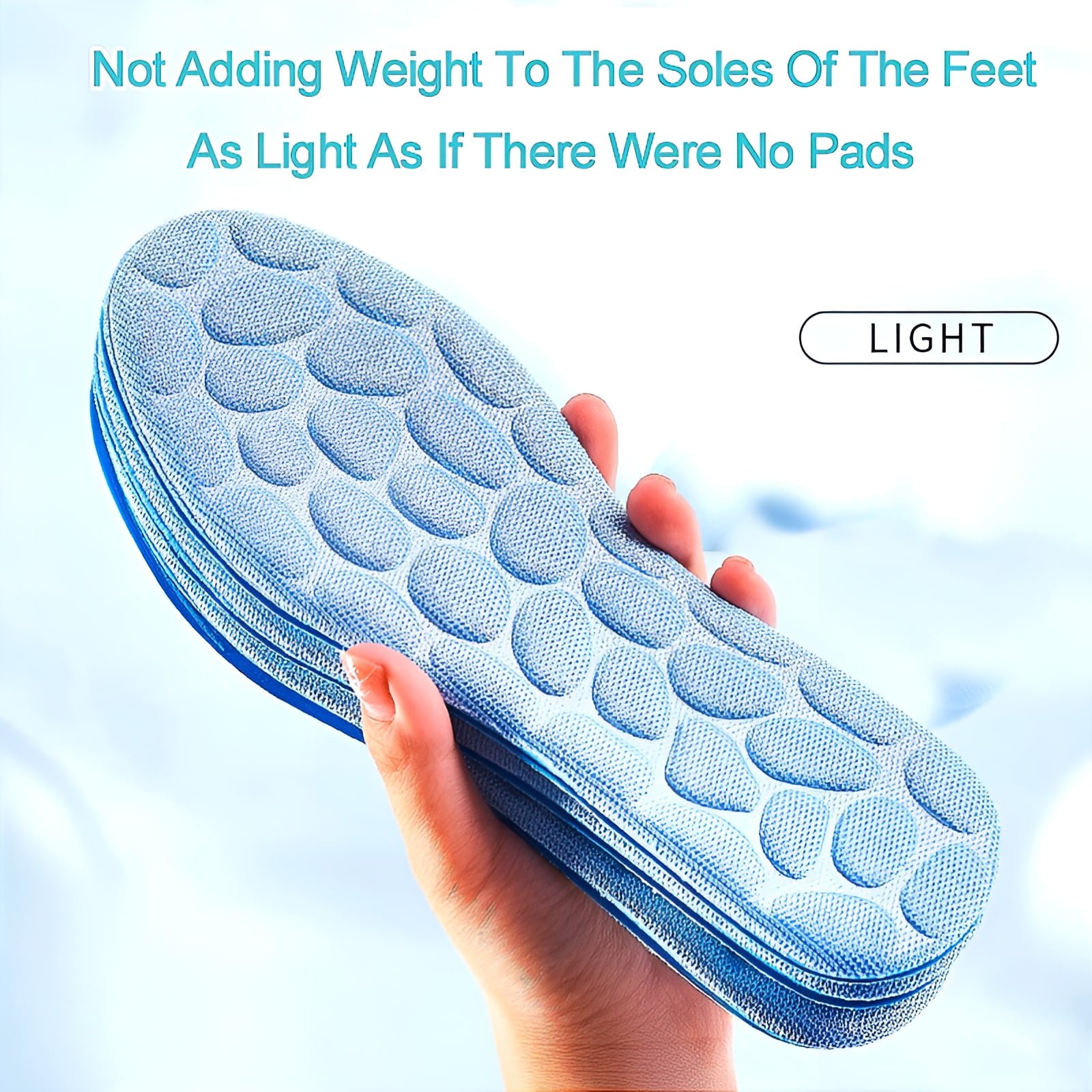 1Pair of Memory Foam Insoles For Pebbles Sole Breathable Cushion Sport Running Insoles For Feet Orthopedic Insoles | For Shoes Women Men Flat Feet Arch Support - Image 7