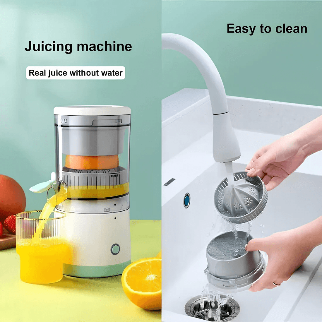 PORTABLE ELECTRIC CITRUS JUICER RECHARGEABLE HANDS | Orange, Lemon Juicer and Squeezer | Juice Extractor | Juice Blender - Image 7