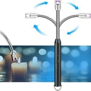 Electric Lighter Rechargeable USB, With 360°Flexible Long Neck Flameless Lighter